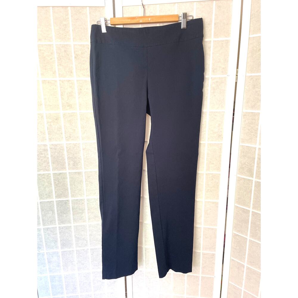 J.McLaughlin Masie Ankle Pants Navy Blue 10 Preppy Coastal Resort Pull On Amelia